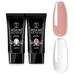 ROSALIND Nude&Clear gel tubes shown for versatile nail extensions and smooth application