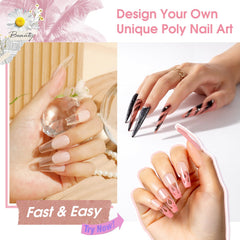 ROSALIND nude pink overlays on nails highlight soft color and length