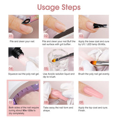 ROSALIND nude pink poly extension gel removal tips shown with file