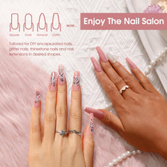 ROSALIND nude pink poly extension gel swatch showing even color and smooth finish