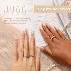 Closeup of ROSALIND Nude Poly Nail Gel builder showing smooth texture.