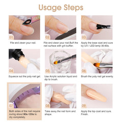 Removal using a nail drill with ROSALIND Nude Poly Nail Gel.