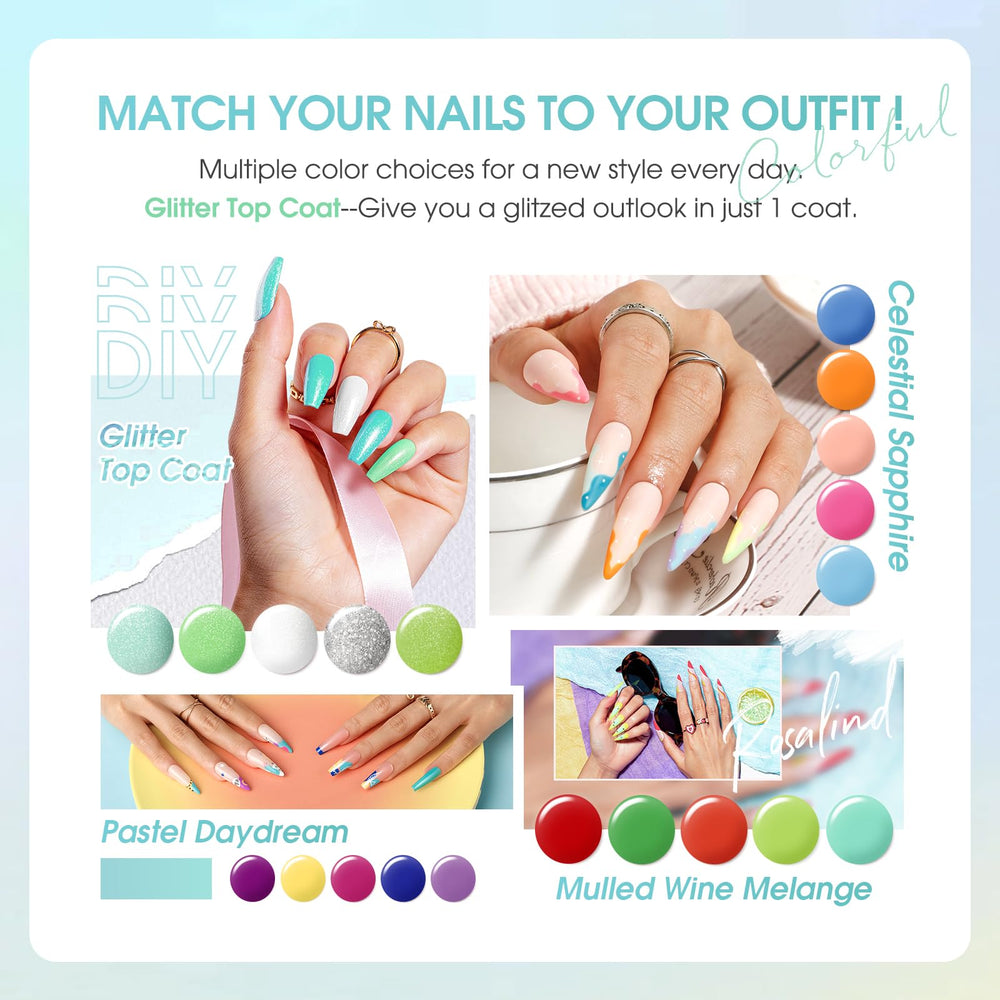 ROSALIND pastel blue polish delivers a soft, refreshing look.