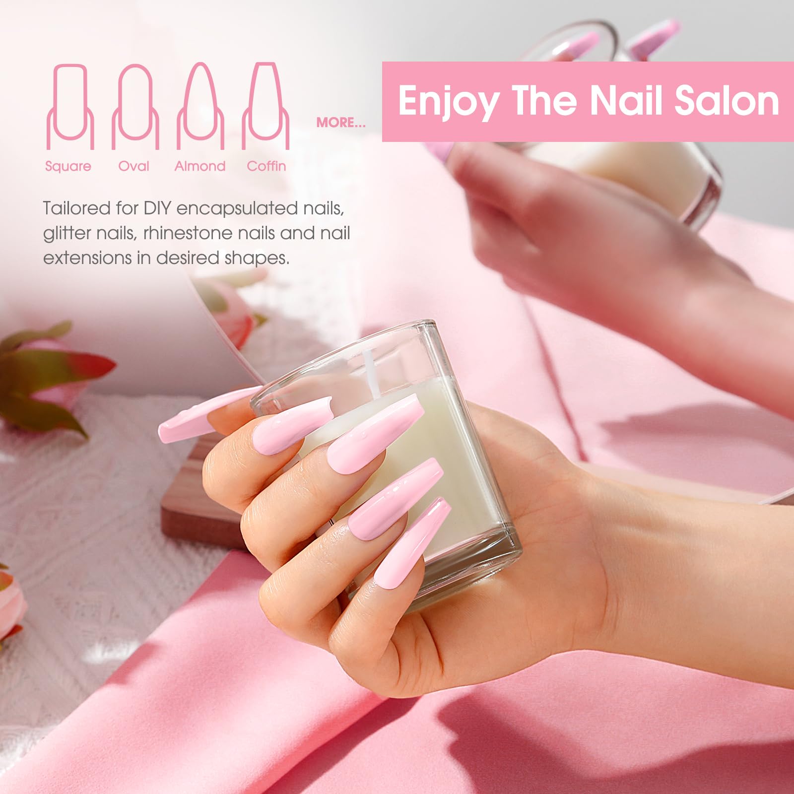 ROSALIND gel brush glide enables easy shaping and even coverage.