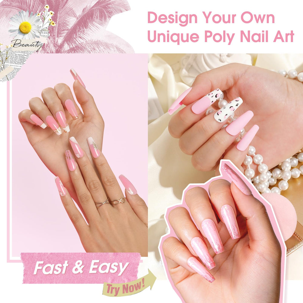 ROSALIND nail gel supports coffin and French manicure shapes.