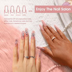 ROSALIND Nude Pink poly extension gel enables precise sculpting for elegant designs