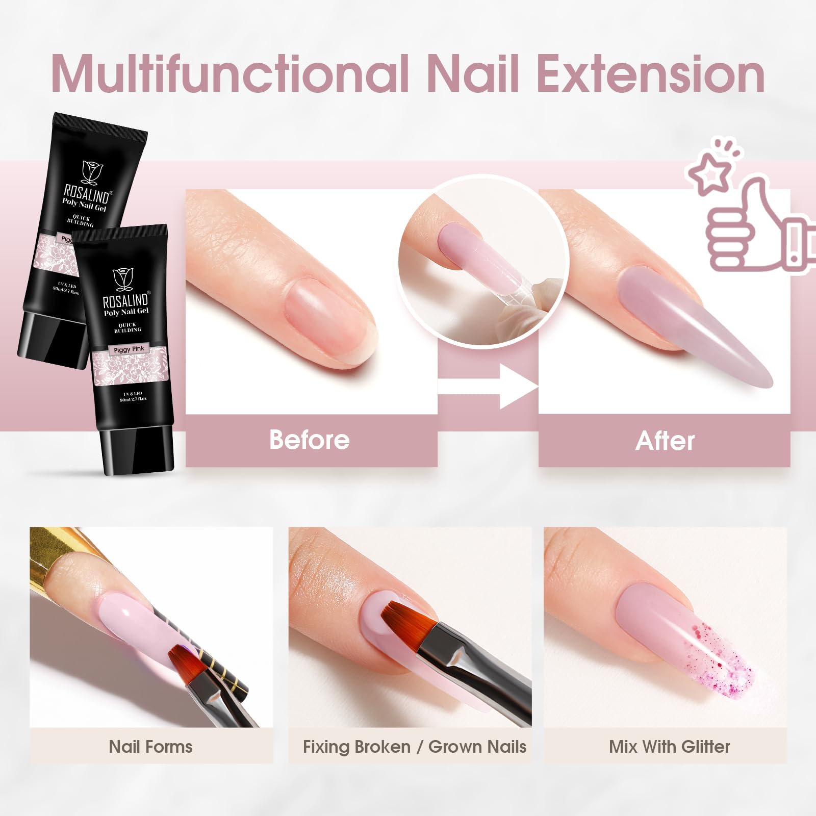 Removal tips for ROSALIND extension gel using file or drill.