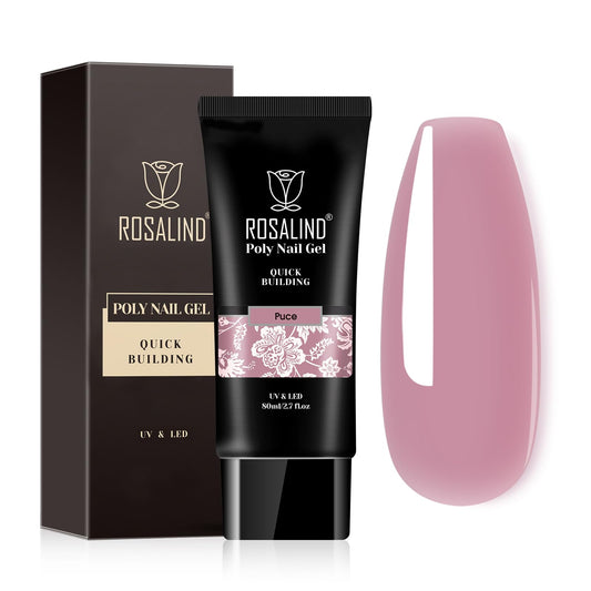 ROSALIND Purple Poly Extension Gel 80ml for at-home durable nail extensions.