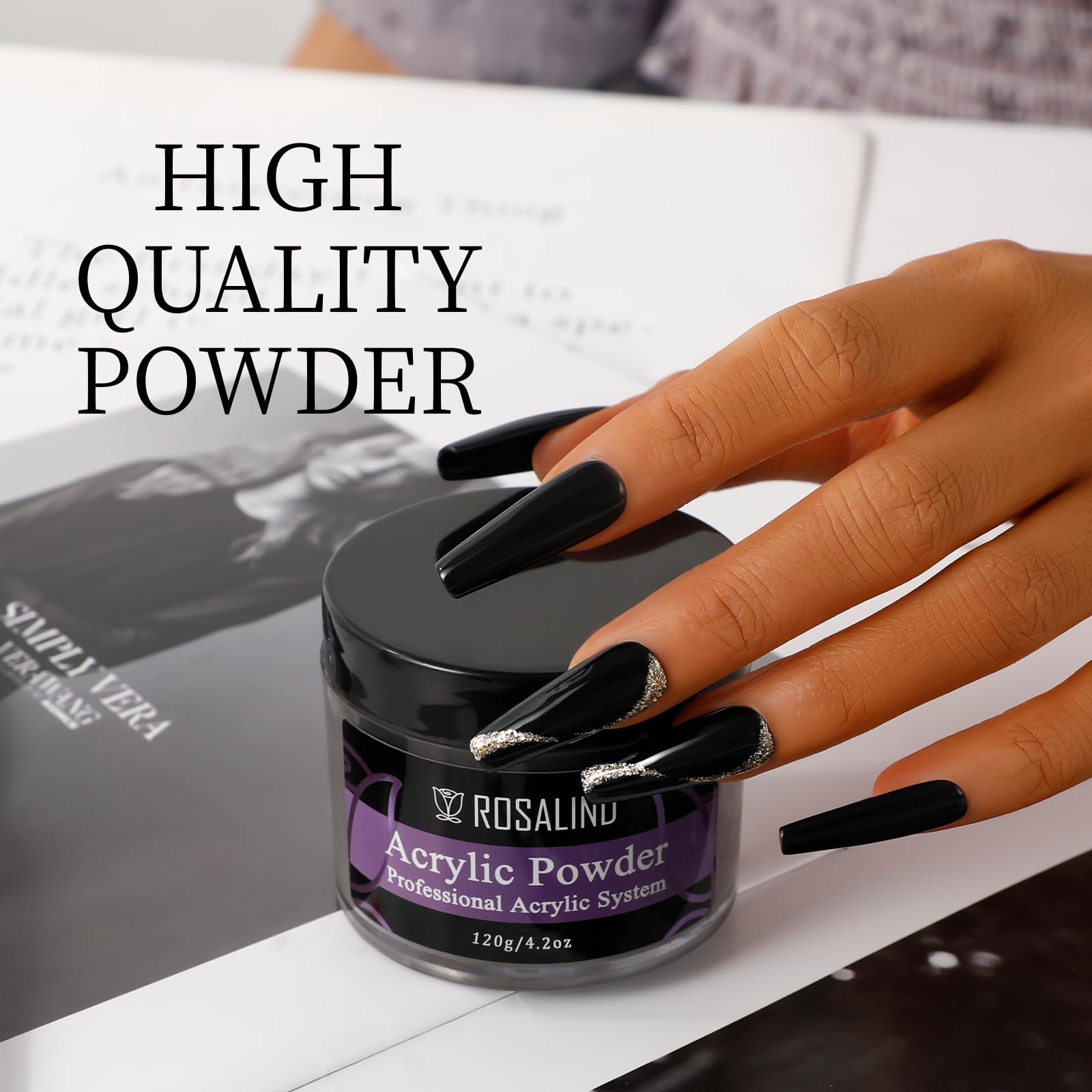 ROSALIND self-flowing formula supports smooth nail shape and long wear