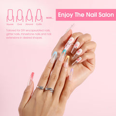 Rosalind soft pink clear gel swatch showing easy-to-control consistency
