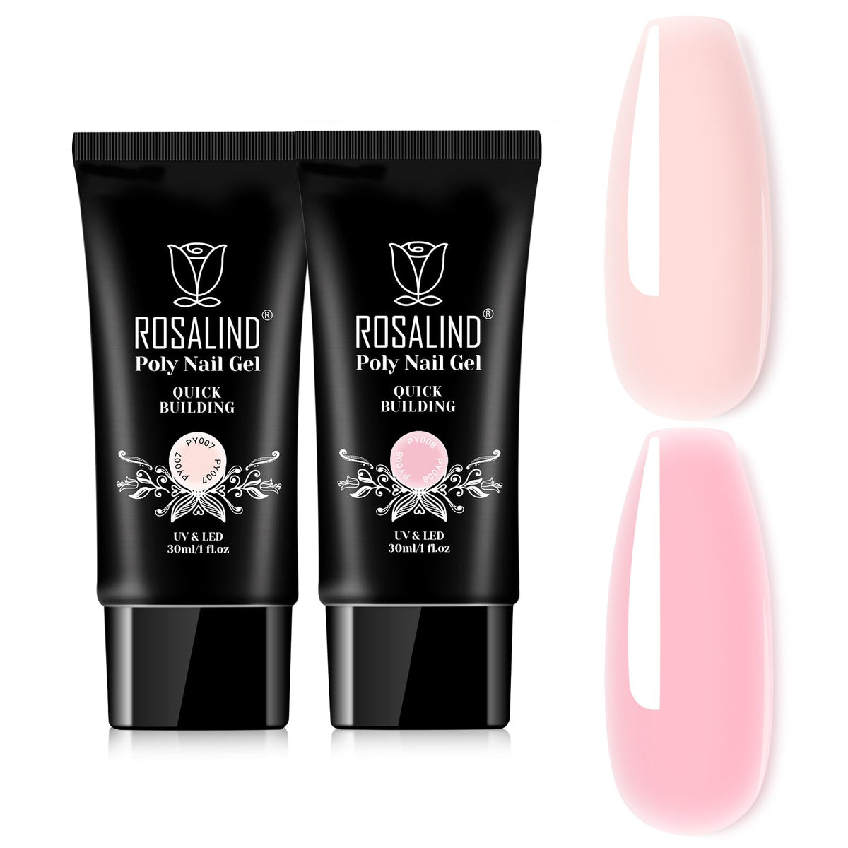 ROSALIND soft pink extension gel on nails for natural-length results