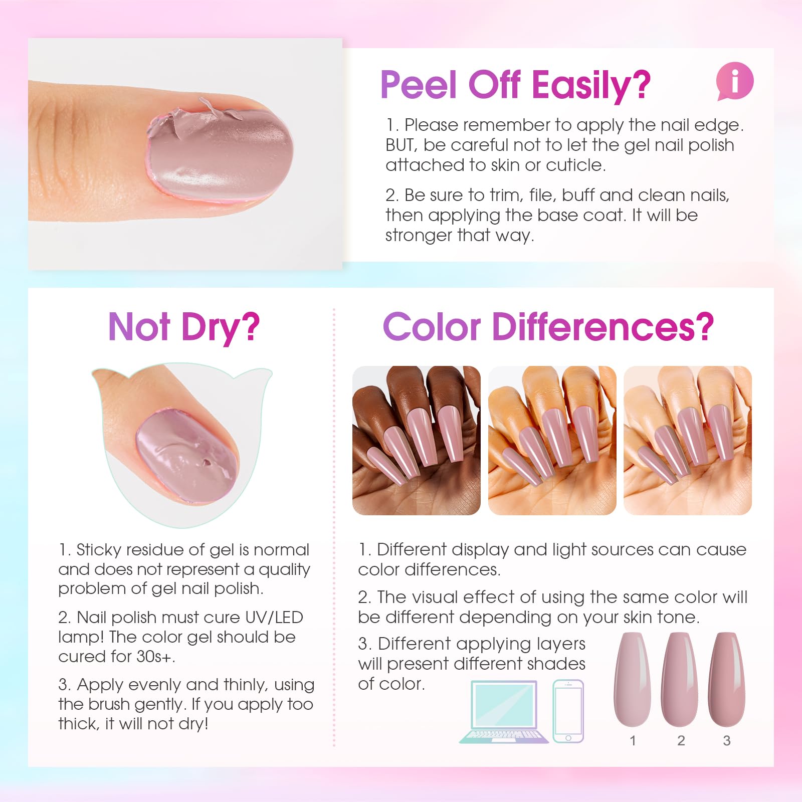 ROSALIND Top coat shown for glossy or matte finish (not included).