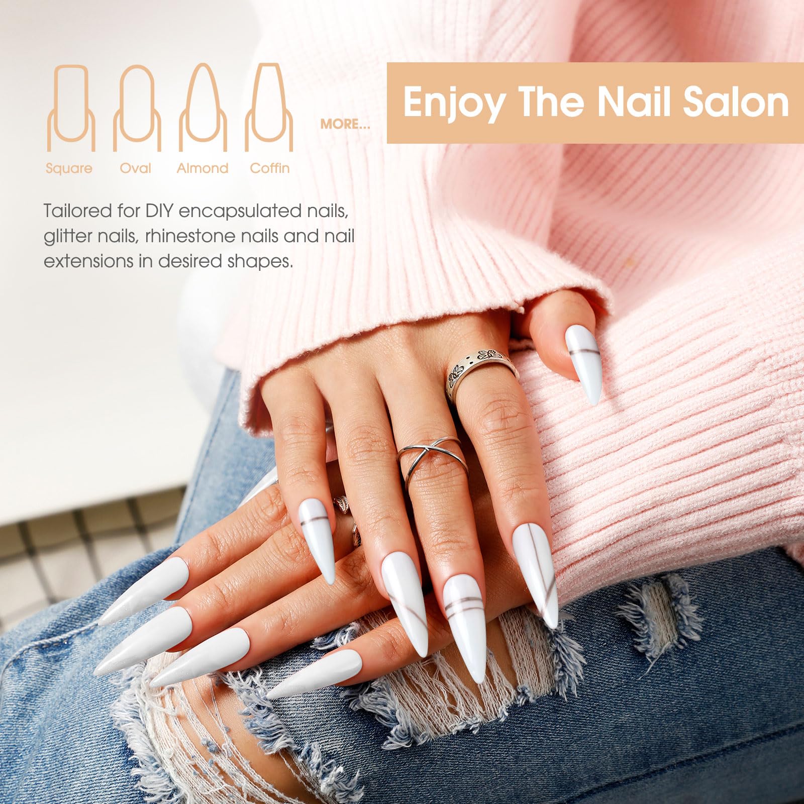 ROSALIND dual-forms enable precise square or oval nail shapes.