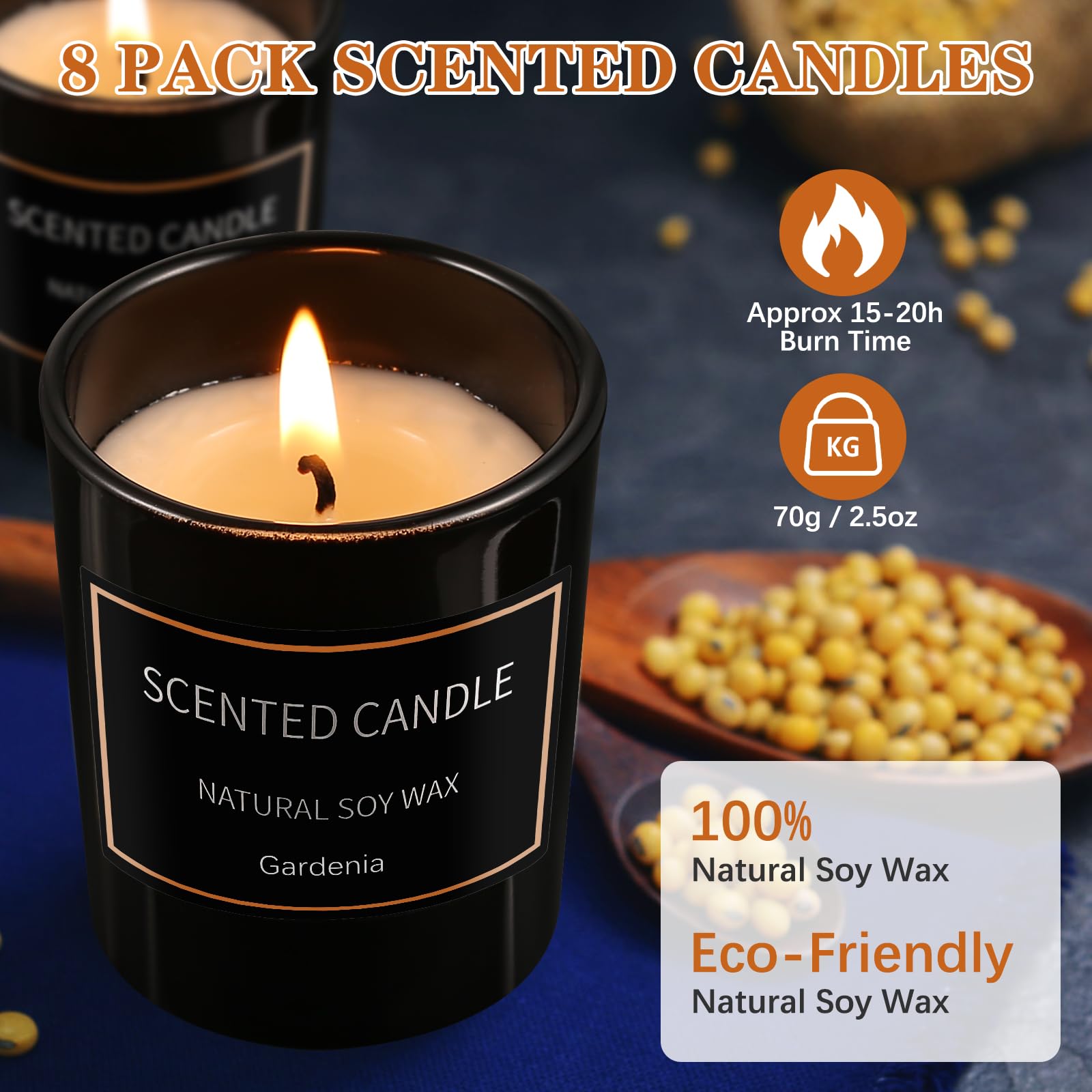 Rose scented soy candle jar 3.5oz