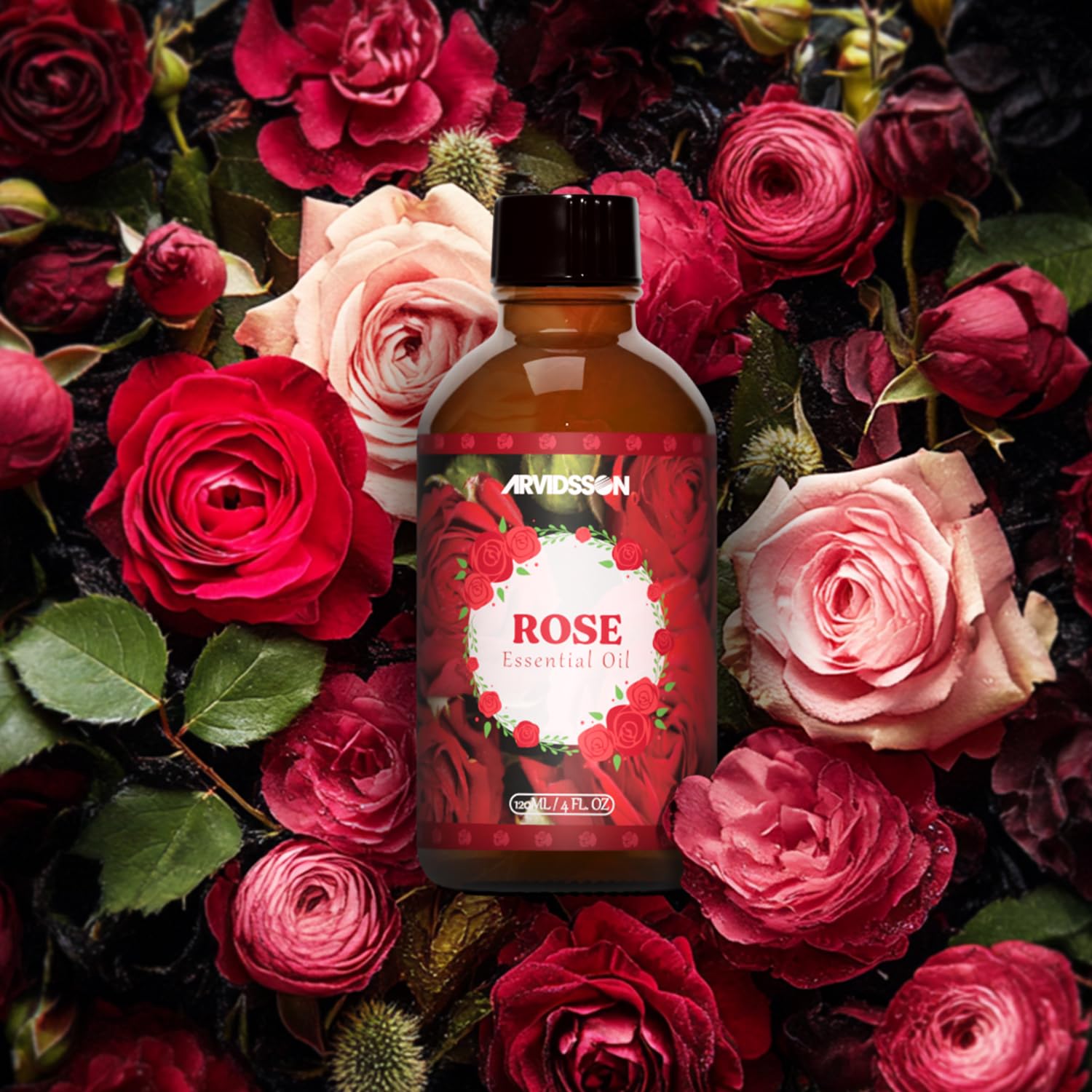Generous 120ml bottle of rose essential oil for crafts and DIY projects