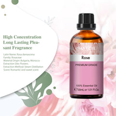 Built-in dropper in Rose Essential Oil bottle