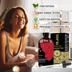 Diffuser ready with rose essential oil for aromatherapy