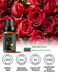 Rose essential oil bottle packaging and 10ml size