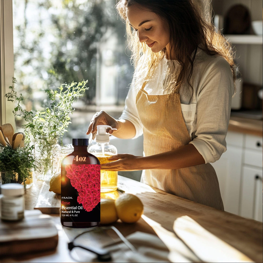 DIY rose essential oil perfume project