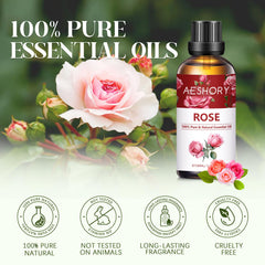 Diffuser releasing floral rose scent with essential oil