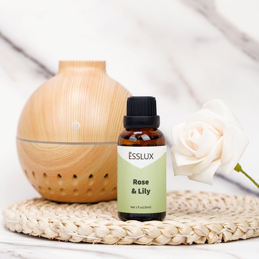 Built-in dropper on Rose & Lily Fragrance Oil bottle