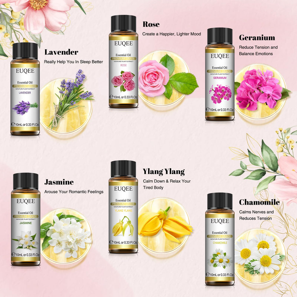 Rose essential oil 10ml bottle by EUQEE