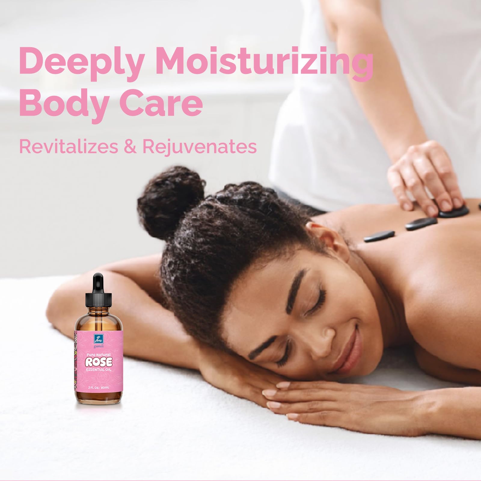 Rose oil for hair care providing shine