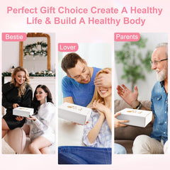 Gift box presentation with rose-pattern castor oil packs