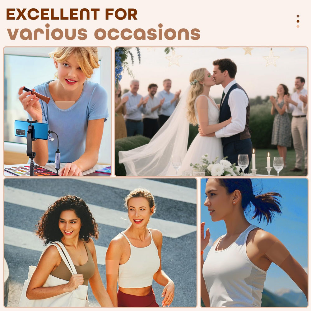 Rose Romee invisible skin-tone patch creates a natural look with no edges