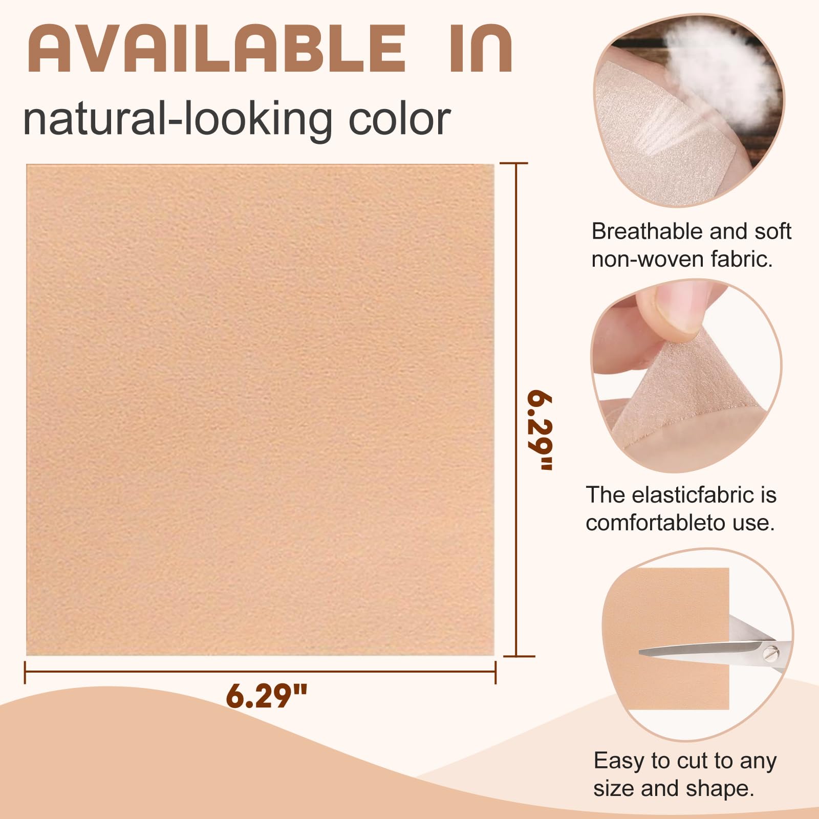 Rose Romee patch with waterproof adhesive stays put during workouts
