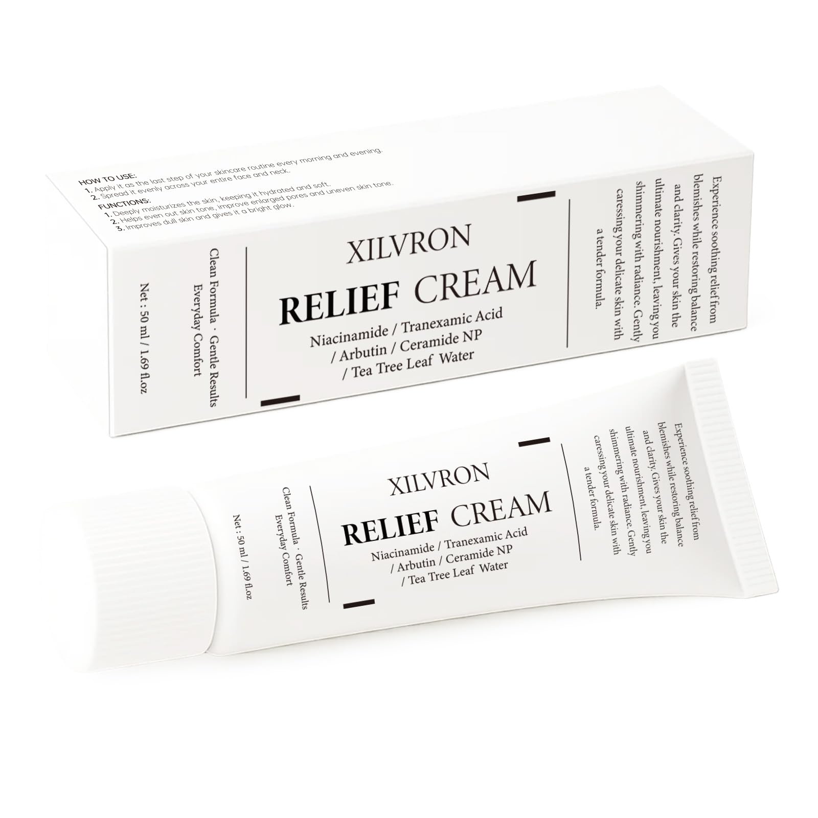 Roseblem Relief Cream bottle close-up for sensitive skin care