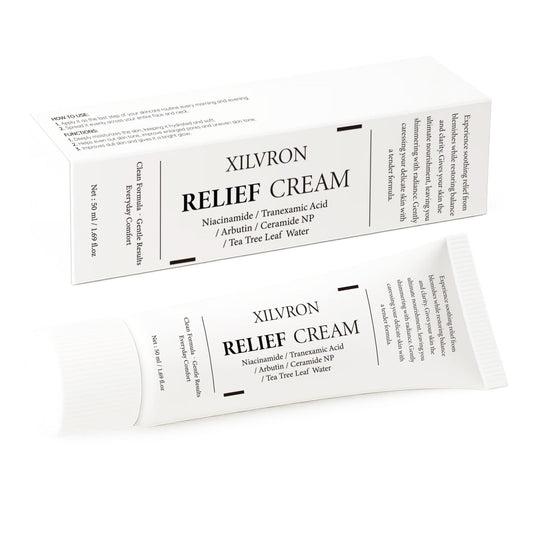 Roseblem Relief Cream bottle close-up for sensitive skin care
