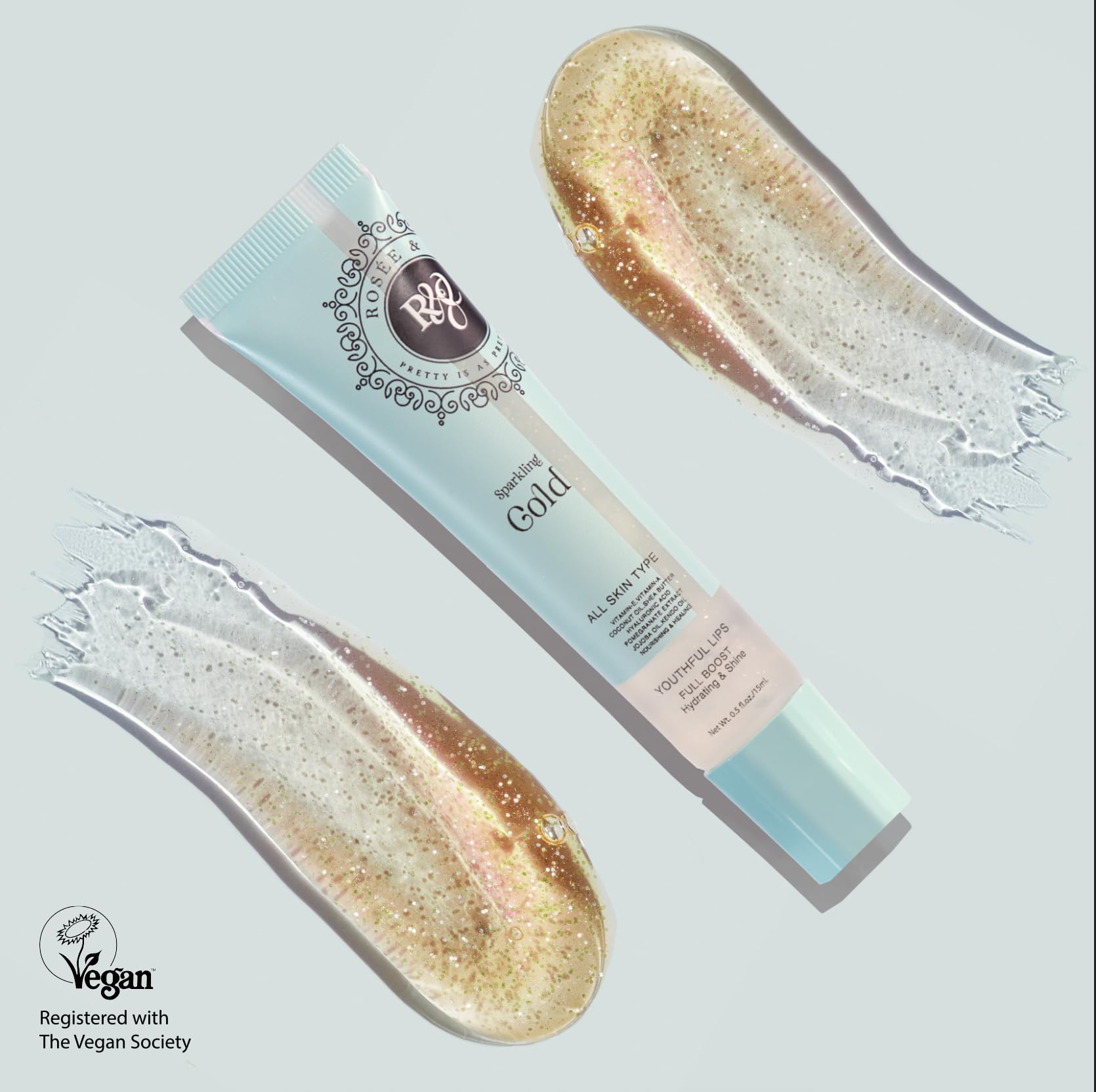 Rosee & Co Lip Gloss contains Vitamin A and Vitamin E for nourishment