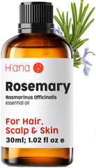 Rosemary Essential Oil 1.02 fl oz bottle for hair, skin, diffuser