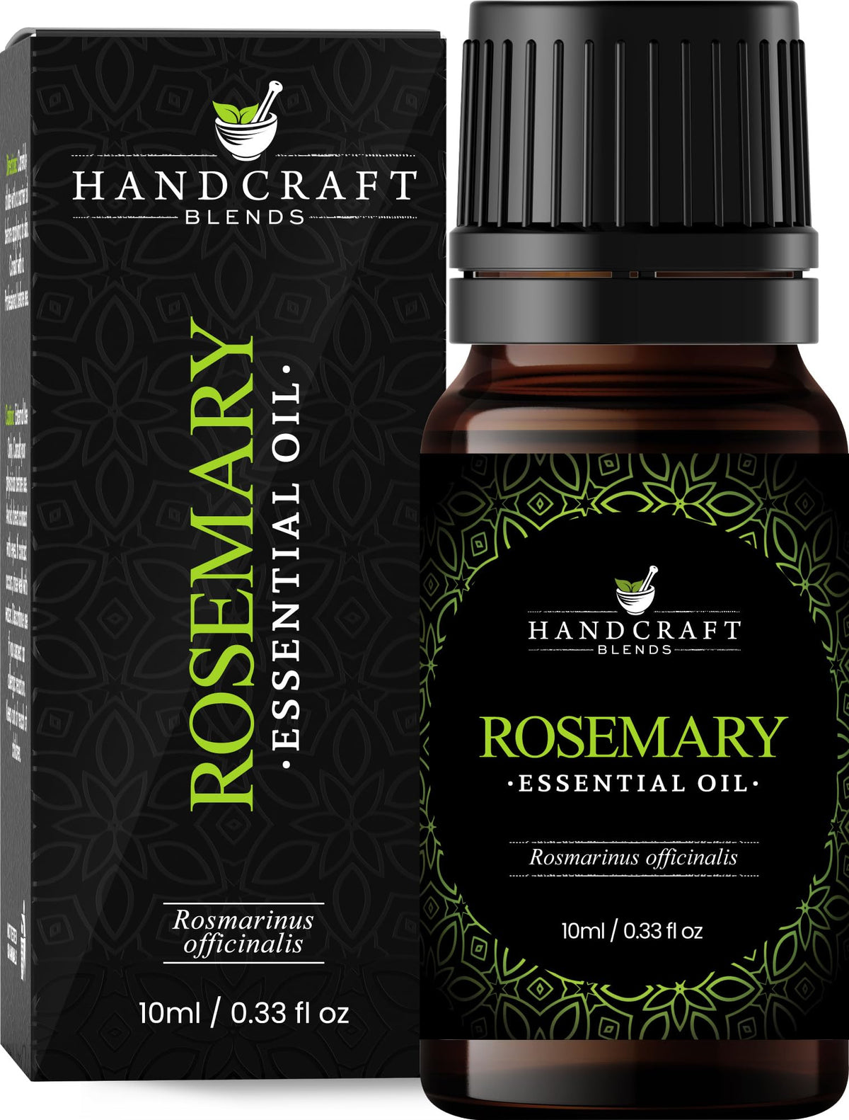 Handcraft Blends Rosemary Essential Oil in amber glass bottle with dropper