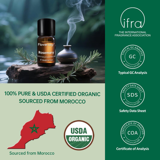Diffuser emitting rosemary essential oil for aromatherapy
