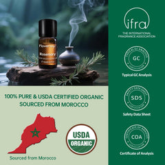 Diffuser emitting rosemary essential oil for aromatherapy