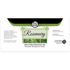 Rosemary essential oil diffuser blend in a glass bottle