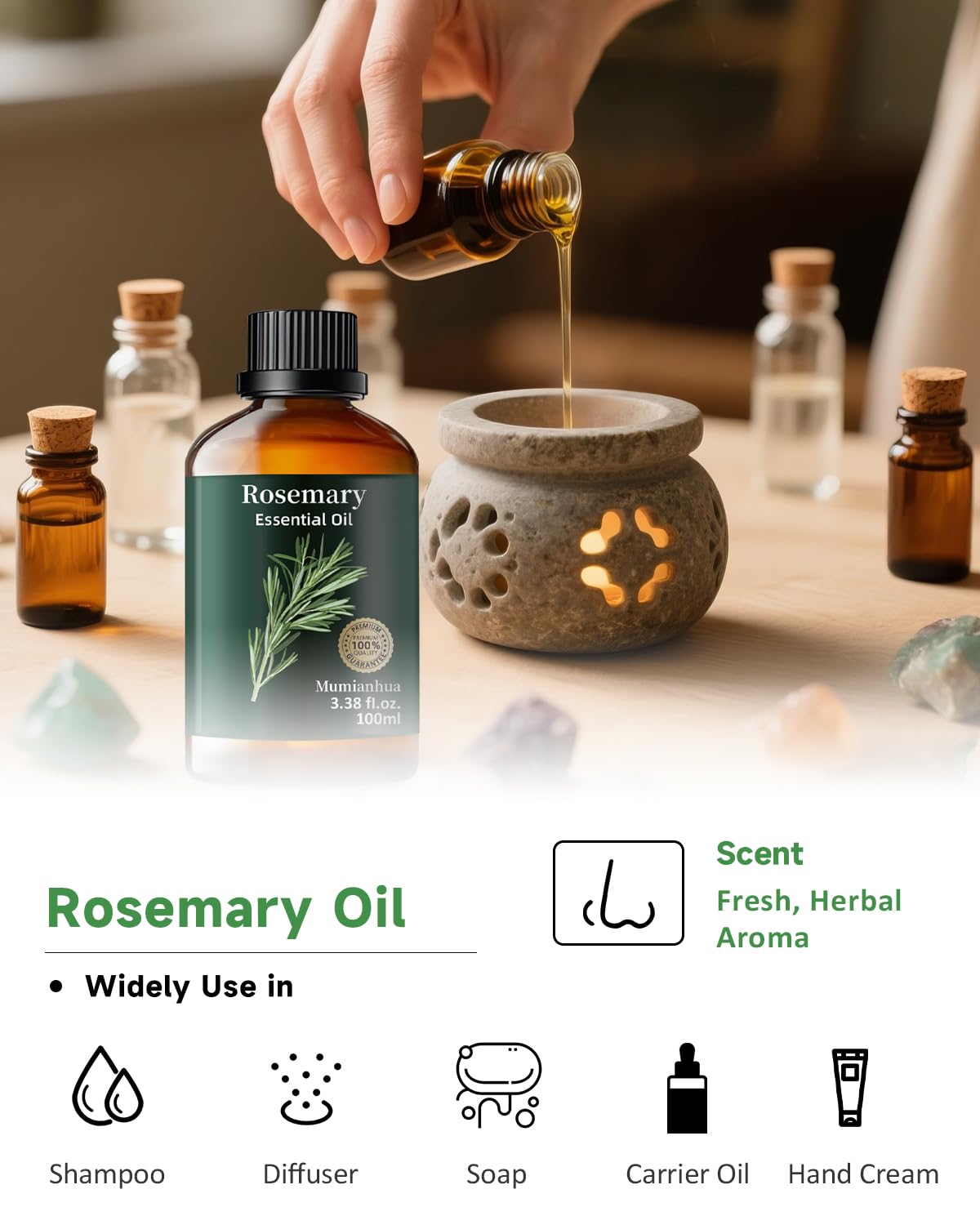 DIY crafts using rosemary essential oil for candles and soaps