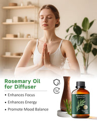 Diffuser with rosemary essential oil releasing aroma
