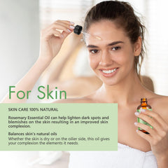 Hair with rosemary oil applied for nourishment and shine