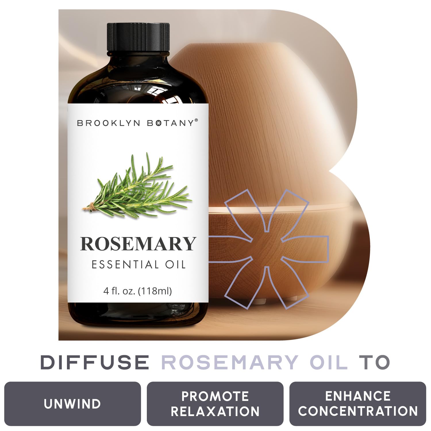 Rosemary oil used for diffuser and aromatherapy