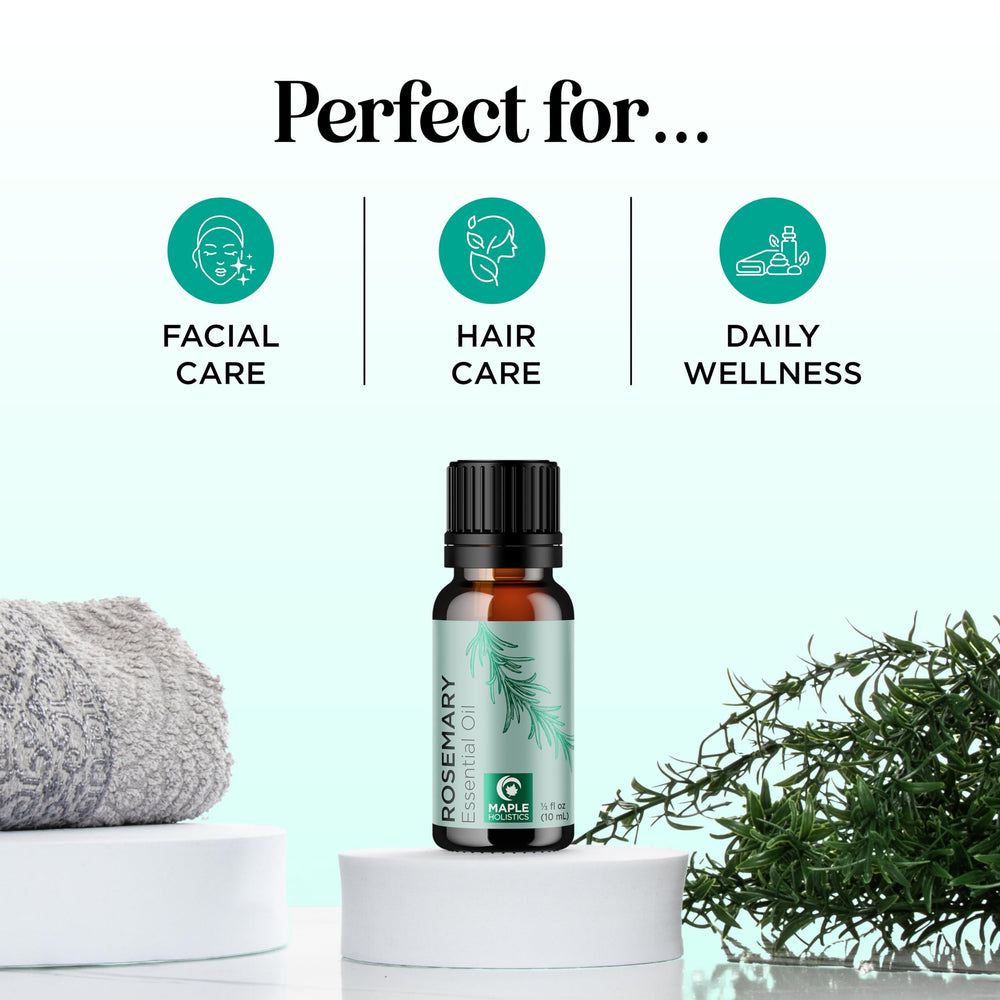 Rosemary essential oil for hair care and dry scalp treatment