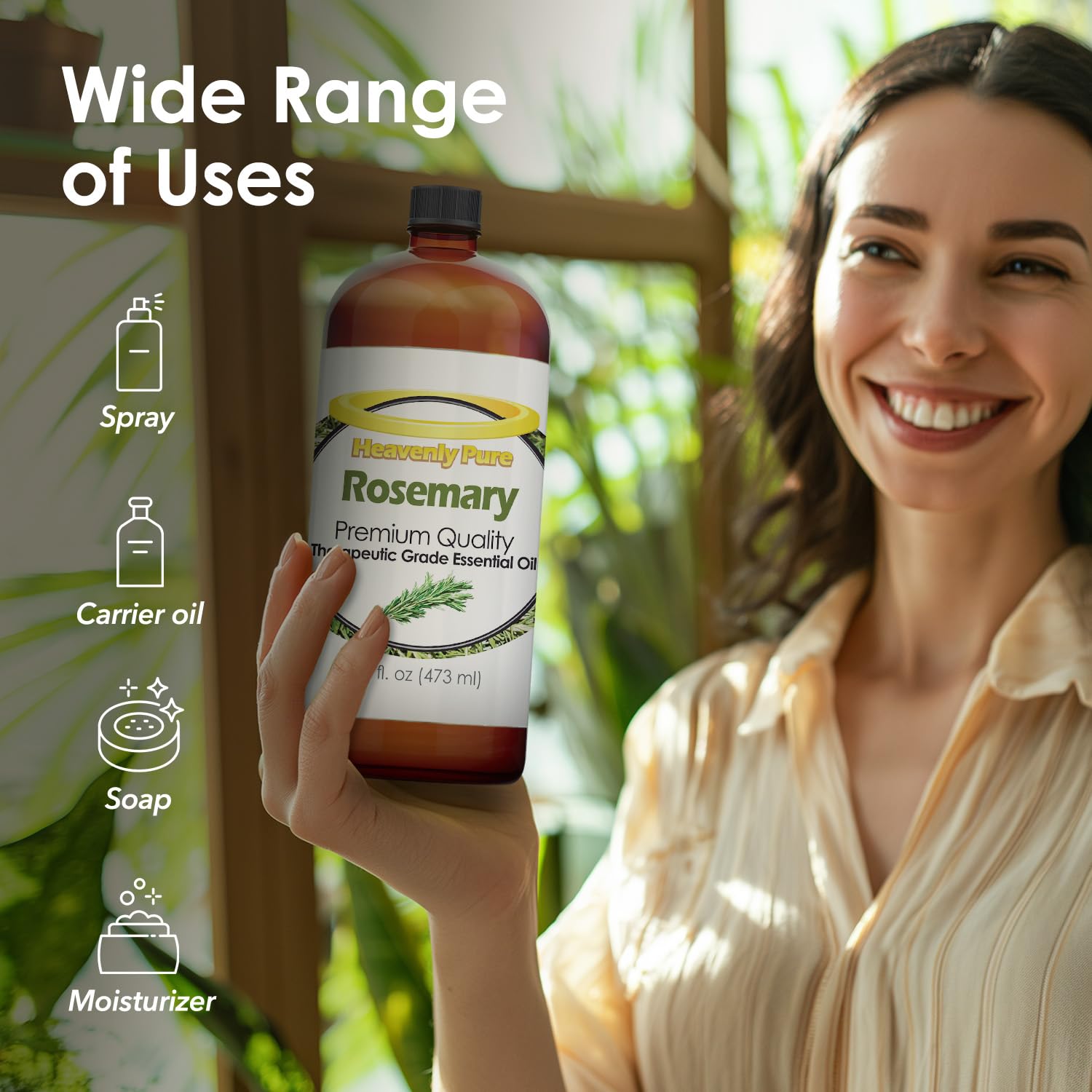 Rosemary essential oil for hair care and scalp