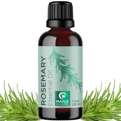 Pure rosemary essential oil bottle with dropper - 1 fl oz