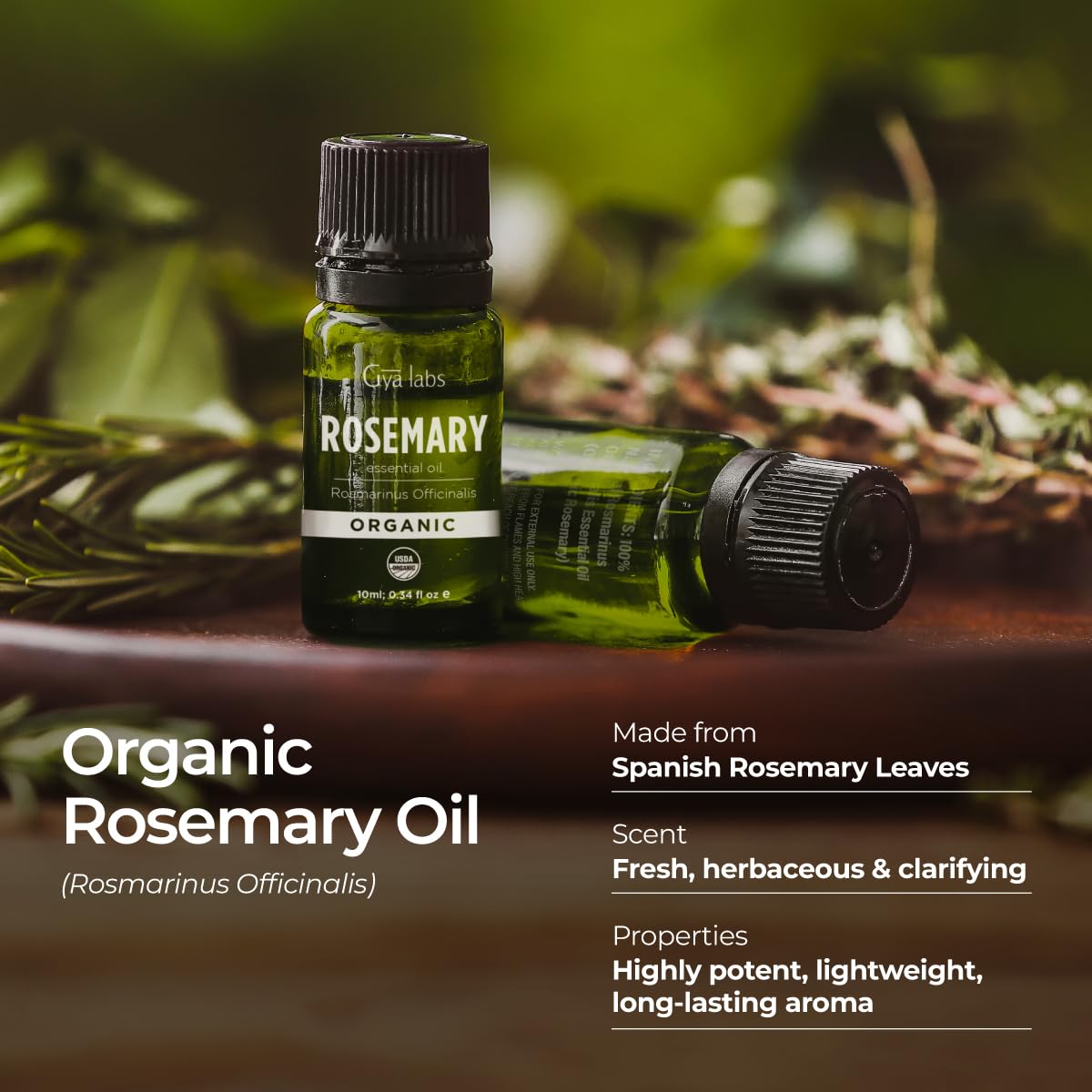 Rosemary essential oil for skin care