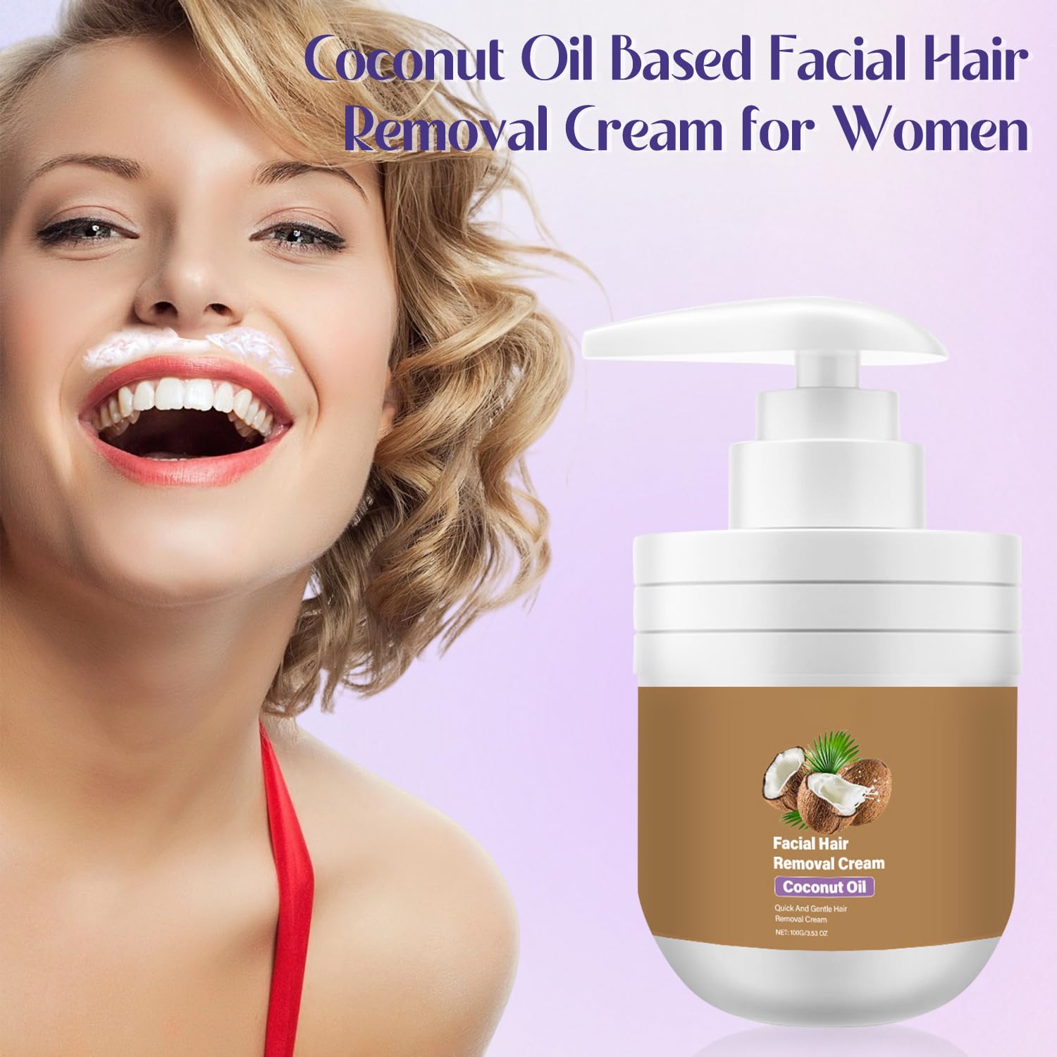 ROSINO facial-hair-removal-cream-texture emphasizes creamy consistency for easy application.