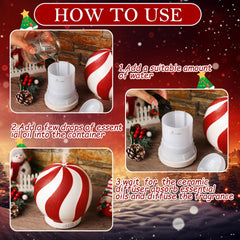 Close-up of ceramic candy cane texture