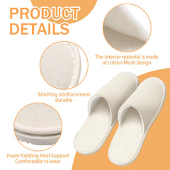 Roucerlin soft linen travel slippers for plush comfort on the go.