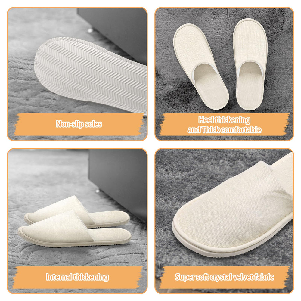 Roucerlin two-pairs guest slippers ideal for hosting.